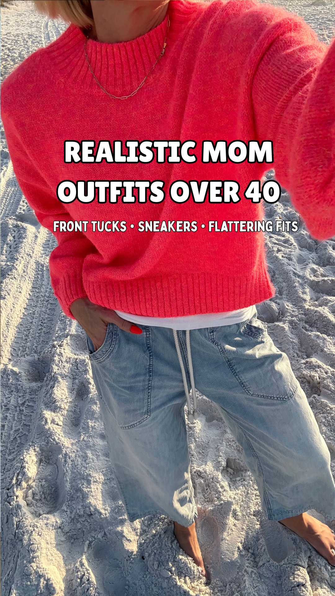 Major sale alert 🚨 These Aerie sweaters and my second pair of jeans are marked way down, so I had to share everything while sizes are still good. More colors/prints in the sweaters. 
Sizing- 
Grey/blue striped sweater: fits true to decide wearing a medium
Jeans w/ ⬆️ sweater fit tts, wearing size 27
Coral sweater: I sized up to a large for an oversized fit. 
Jeans w/⬆️ sweater fit BIG, size down, and I always prefer to wear everything loose. wearing size 26.

#LTKOver40 #LTKgrwm #LTKmomlife