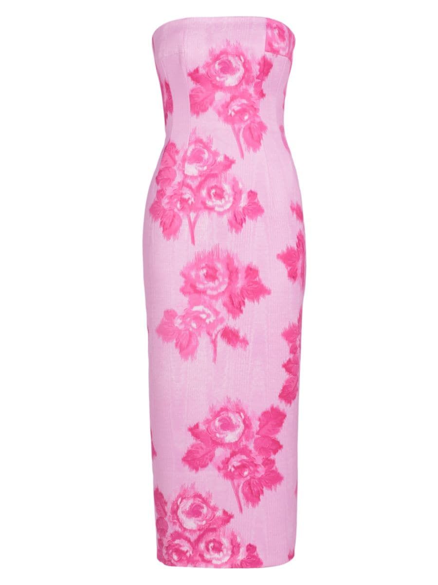 Romina Floral-Printed Strapless Dress | Saks Fifth Avenue