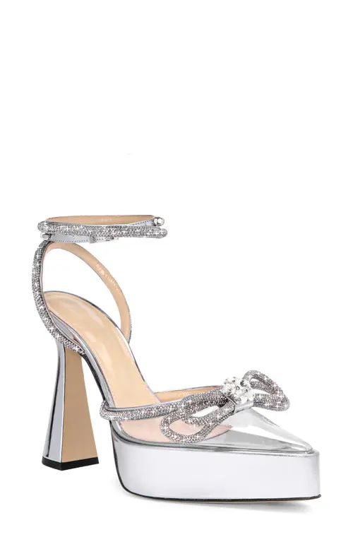 Mach & Mach Double Bow Platform Pump in Clear at Nordstrom, Size 9Us | Nordstrom