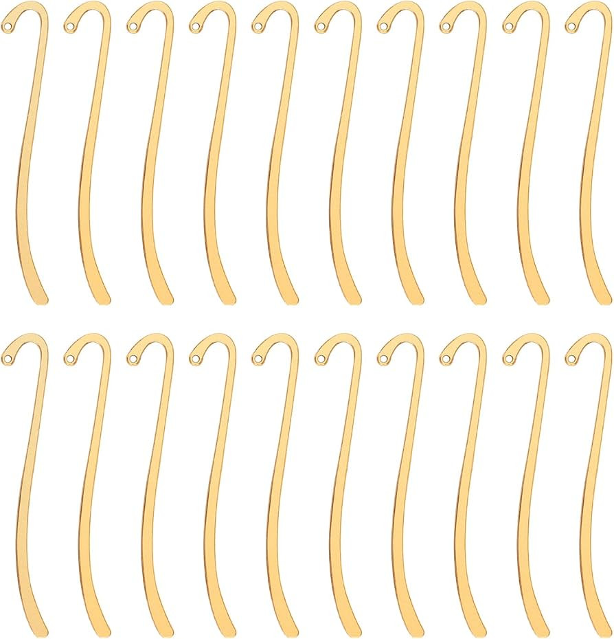 20pcs Metal Bookmarks Beading Vintage Bookmark, Retro Bookmarks with Hook for Adults, Kids, Teach... | Amazon (US)