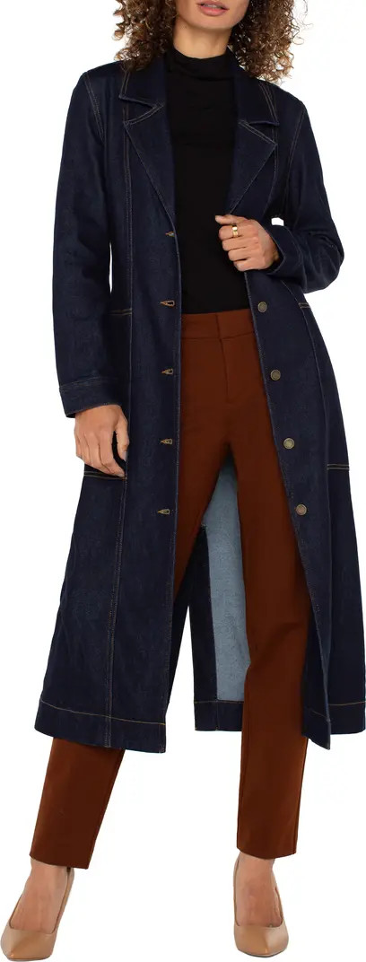 Tie Waist Denim Coat | Nordstrom