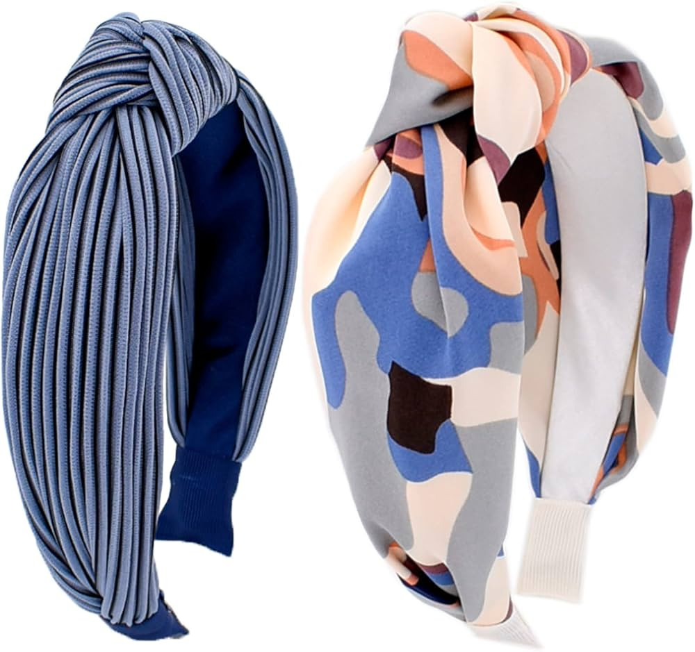 BEGOOD Headbands for Women, Knotted Headbands for Women Crinkle Headband Swirl Headbands for Wome... | Amazon (US)