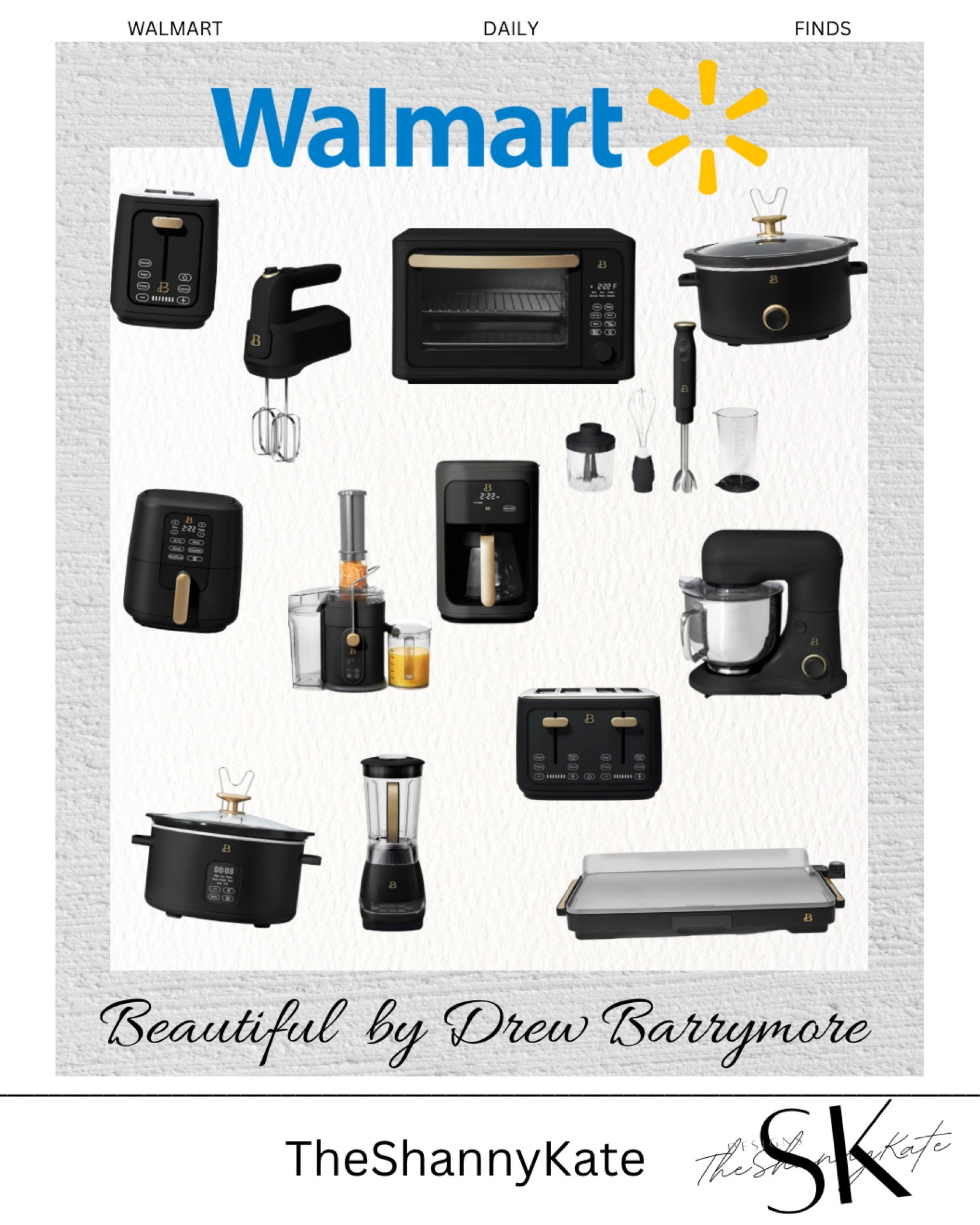 Beautiful by Drew Barrymore. 

Appliances // Coffee Maker // Air Frier // Mixer // Blender // Crockpot // Griddle // Blender // Microwave// Skillet // Toaster // Immersion Blender 

#LTKhome #LTKMostLoved