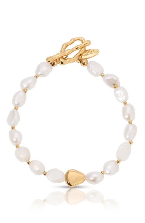 Ettika Freshwater Pearl Bracelet in Gold at Nordstrom | Nordstrom