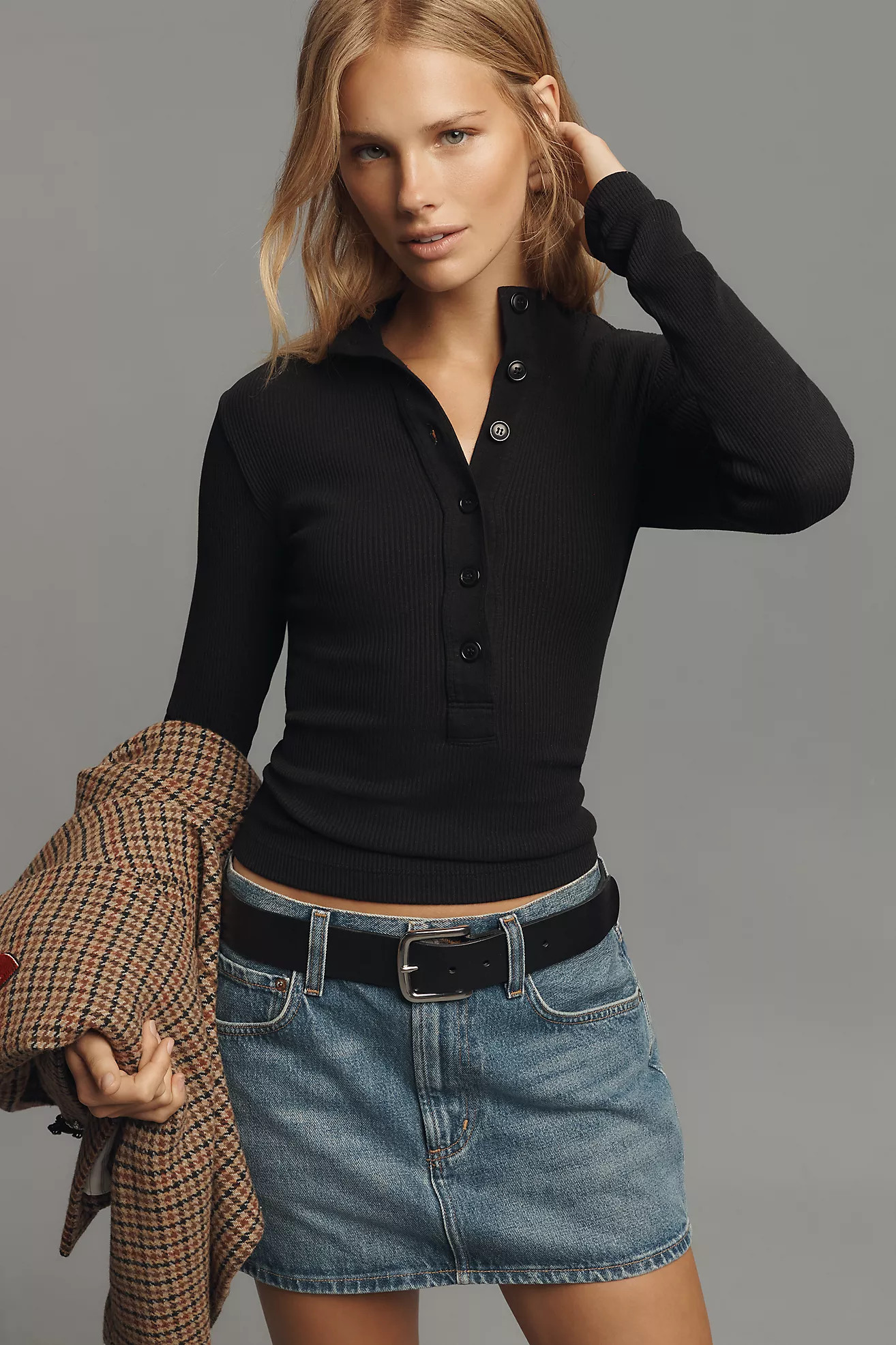 Citizens of Humanity Sheena Long-Sleeve Henley Top | Anthropologie (US)