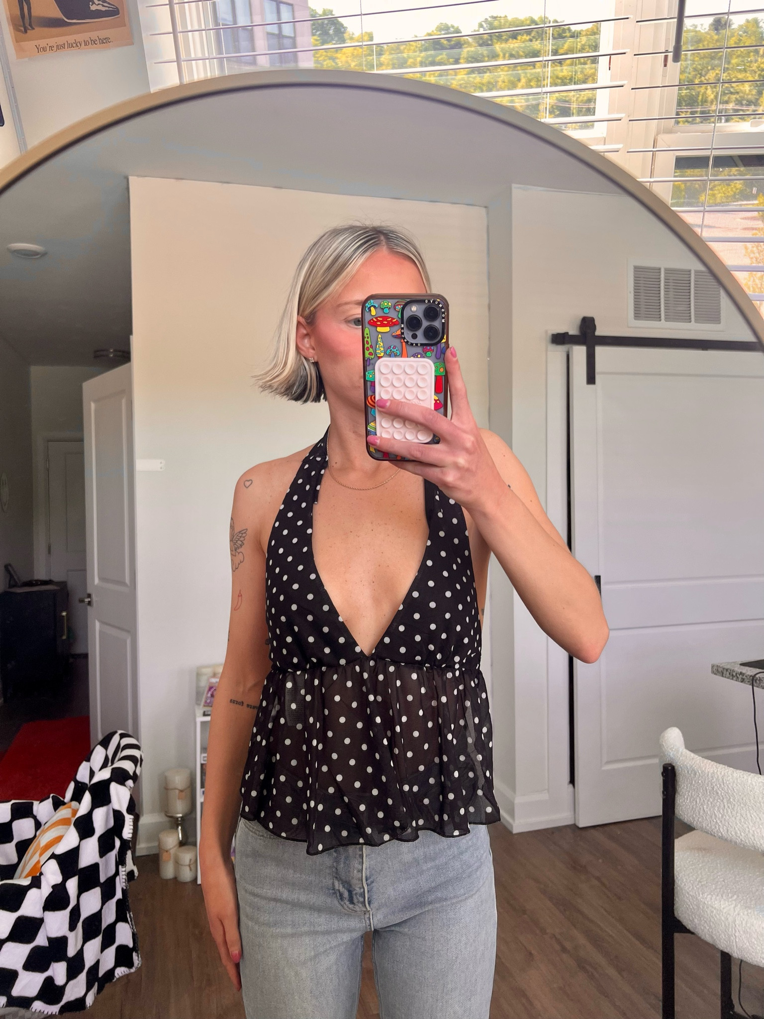 Size small polka dot halter 

#LTKTravel #LTKdayinmylife #LTKootd