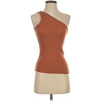 A New Day Tank Top Brown One Shoulder Neckline Tops - Used - Size X-Small | ThredUp (US)