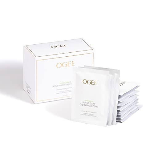 Ogee Gentle Glow Moisturizing Facial Cleansing Cloths and Makeup Remover Wipes (20ct) | Amazon (US)