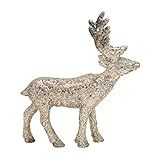 Creative Co-Op 8-1/2"L x 1-1/2"W x 9-3/4"H Cast Metal Deer w/Silver Mica Flakes Figures and Figur... | Amazon (US)