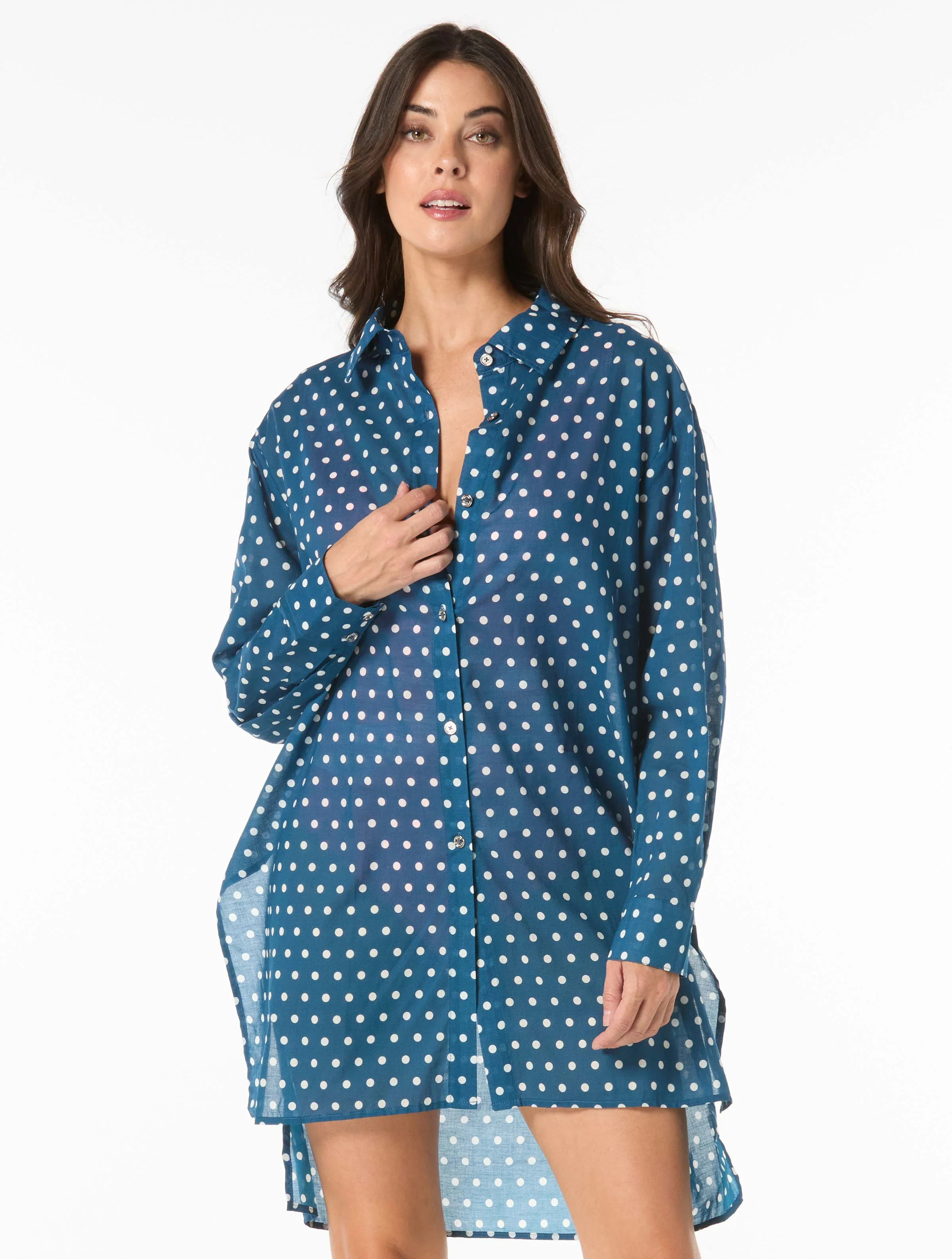 Michael Kors Cover Up Shirt - Classic Dot | Beach2Ocean