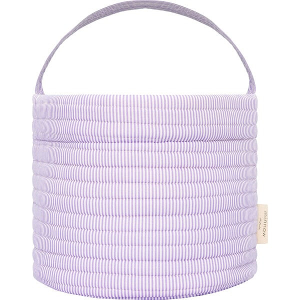 Lavender Stripe Quilted Easter Bucket | Maisonette