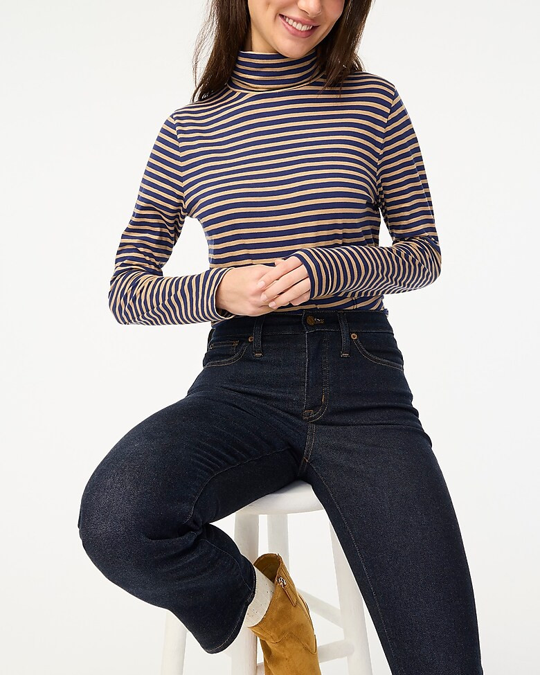 Printed tissue turtleneck | J.Crew Factory