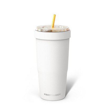 FrostBuddy To-Go Buddy Insulated Cup Holder | Fits All Sizes of Hot & Cold To-Go Cups | 32oz Stainless Steel Tumbler | White | Target