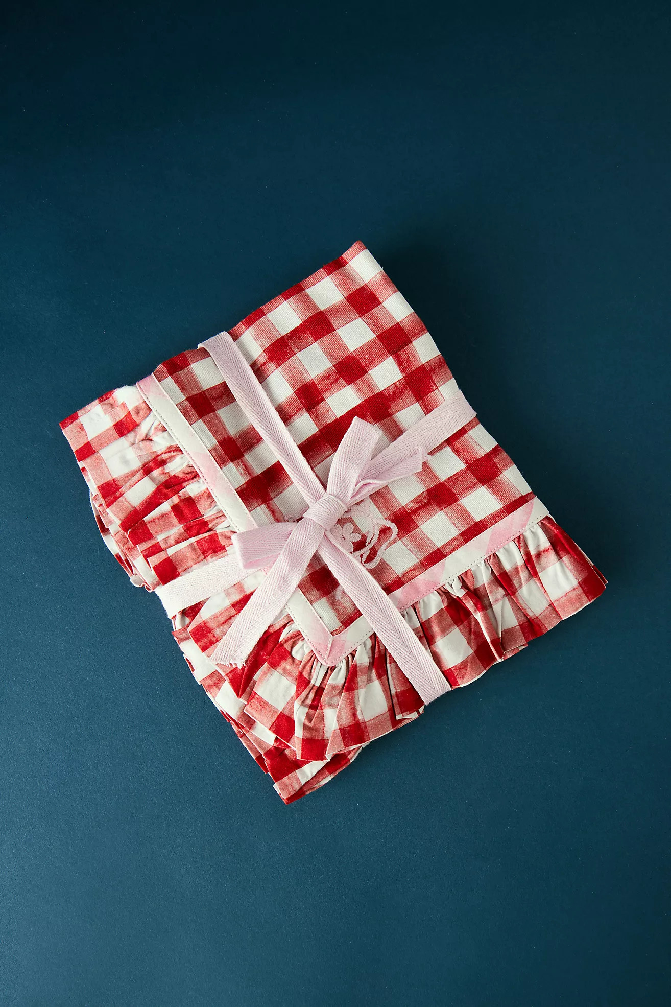 Damson Madder Gingham Ruffle Placemats, Set of 2 | Anthropologie (UK)
