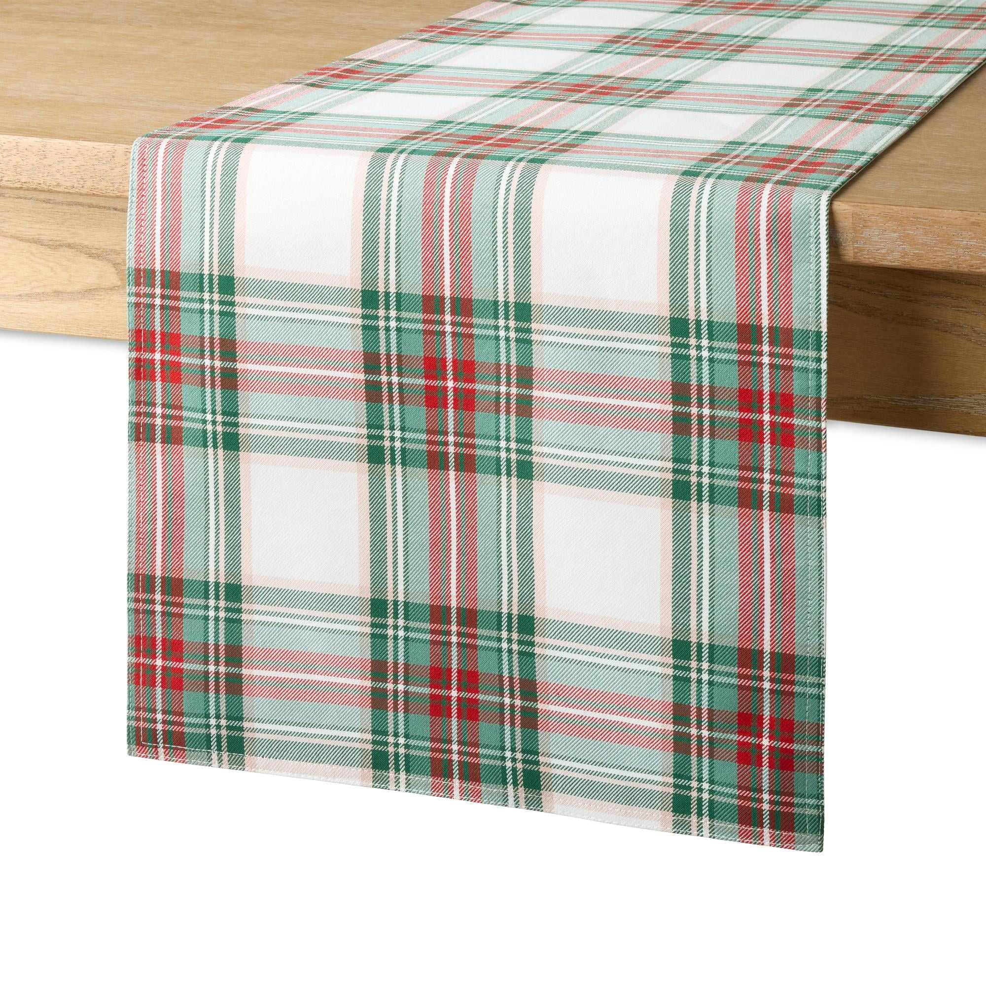 Holiday Time Sherpa Faux Fur Table Runner, Bleached Linen, 14"x72" | Walmart (US)