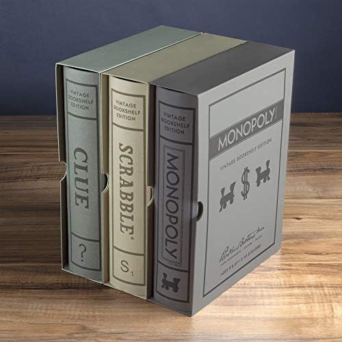 Amazon.com: Scrabble, Monopoly, and Clue Vintage Board Game Bookshelf Collection : Toys & Games | Amazon (US)
