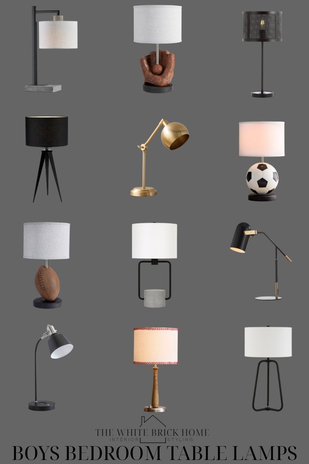 Table lamps for boys bedrooms that would look cute styled on a dresser or nightstand! 
🖤🖤
Kids room, kids bedroom, boys room, boys room lamps, boys room lighting, boys room decor, teen boy, teen boy bedroom, boys room design, sports bedroom, sports themed bedroom, sports room design, soccer themed bedroom, football themed bedroom, baseball themed bedroom, kids bedroom lighting, bedside lamps, boys room, boys room design, wayfair, Amazon, target, pottery barn teen, pottery barn kids 


#LTKHome #LTKSaleAlert #LTKKids