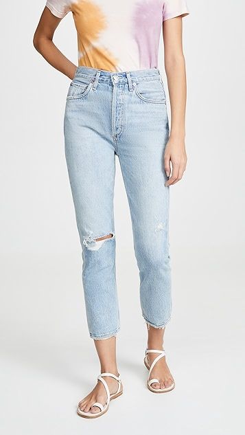 Riley High Rise Straight Crop Jeans | Shopbop