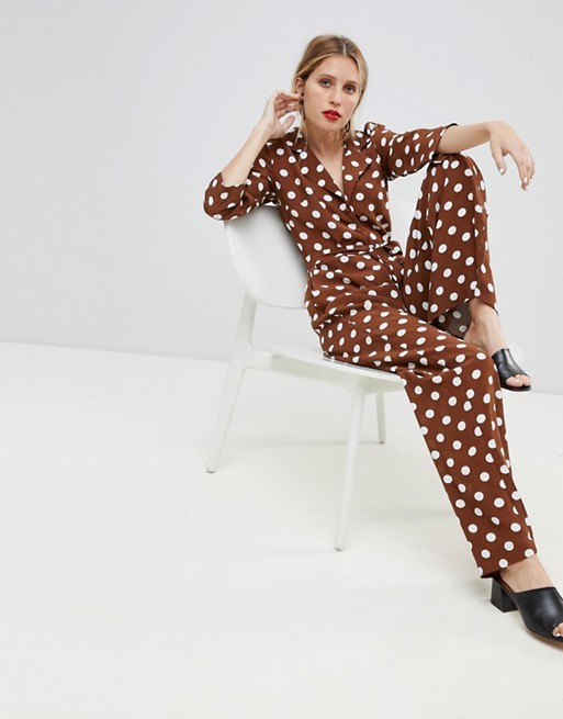 Mango Polka Dot Jumpsuit | ASOS US
