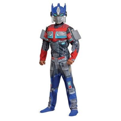 Kids' Transformers T7 Optimus Prime Muscle Chest Halloween Costume Jumpsuit with Mask 4-6 | Target