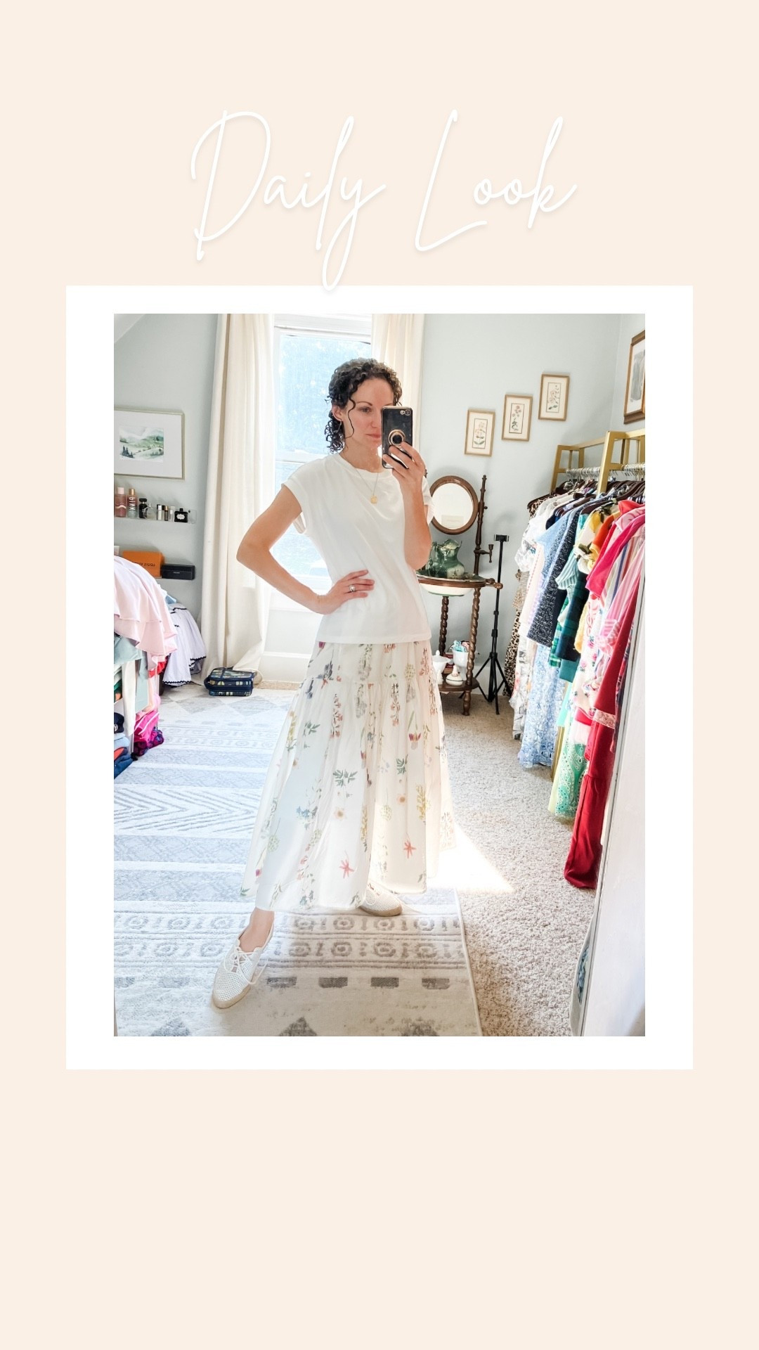 Floral skirt for summer!
Petite outfit. Cotton skirt. Summer outfit. Modest outfit  

#LTKFindsUnder50 #LTKOver40 #LTKStyleTip