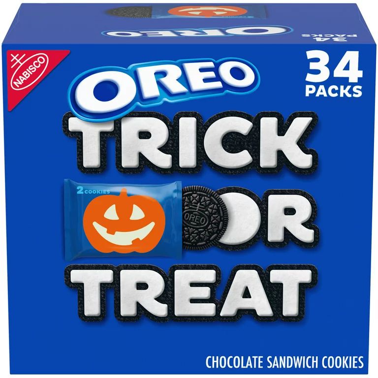 OREO Chocolate Sandwich Halloween Cookies, 34 Trick or Treat Snack Packs (2 Cookies per Pack) | Walmart (US)