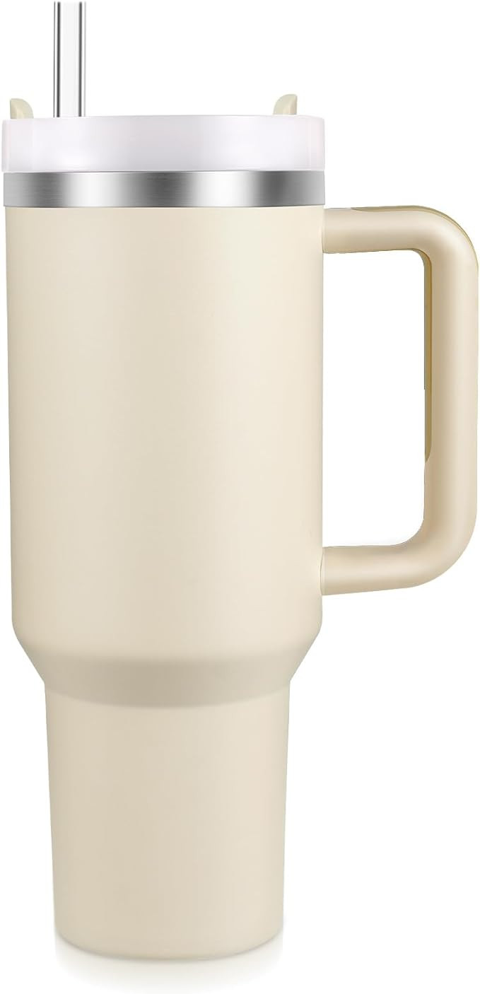 BELYQLY New Version 40oz Stainless Steel Vacuum Insulated Tumbler with Lid and Straw for Water, S... | Amazon (US)