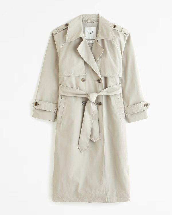 Women's Elevated Trench Coat | Women's Coats & Jackets | Abercrombie.com | Abercrombie & Fitch (US)