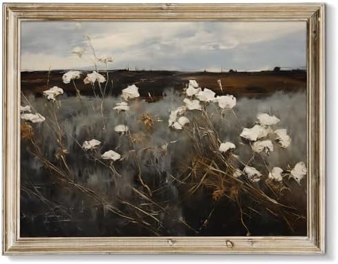 RETRART Vintage Home Decor, Moody Landscape Print - Wildflower Painting - Dark Autumn Print, 8" x... | Amazon (US)