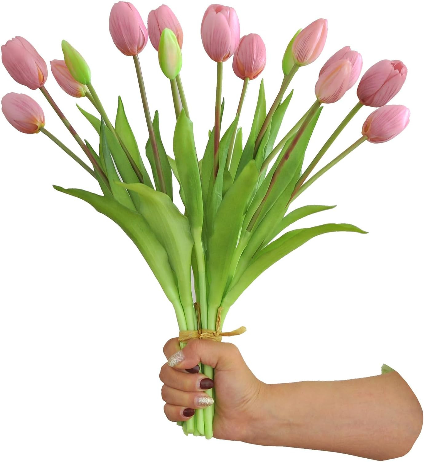 Aoivrb10PCS Artificial Tulip Flowers Real Touch Tulips Plastic Flower Fake Bouquet Table Arrangem... | Amazon (US)