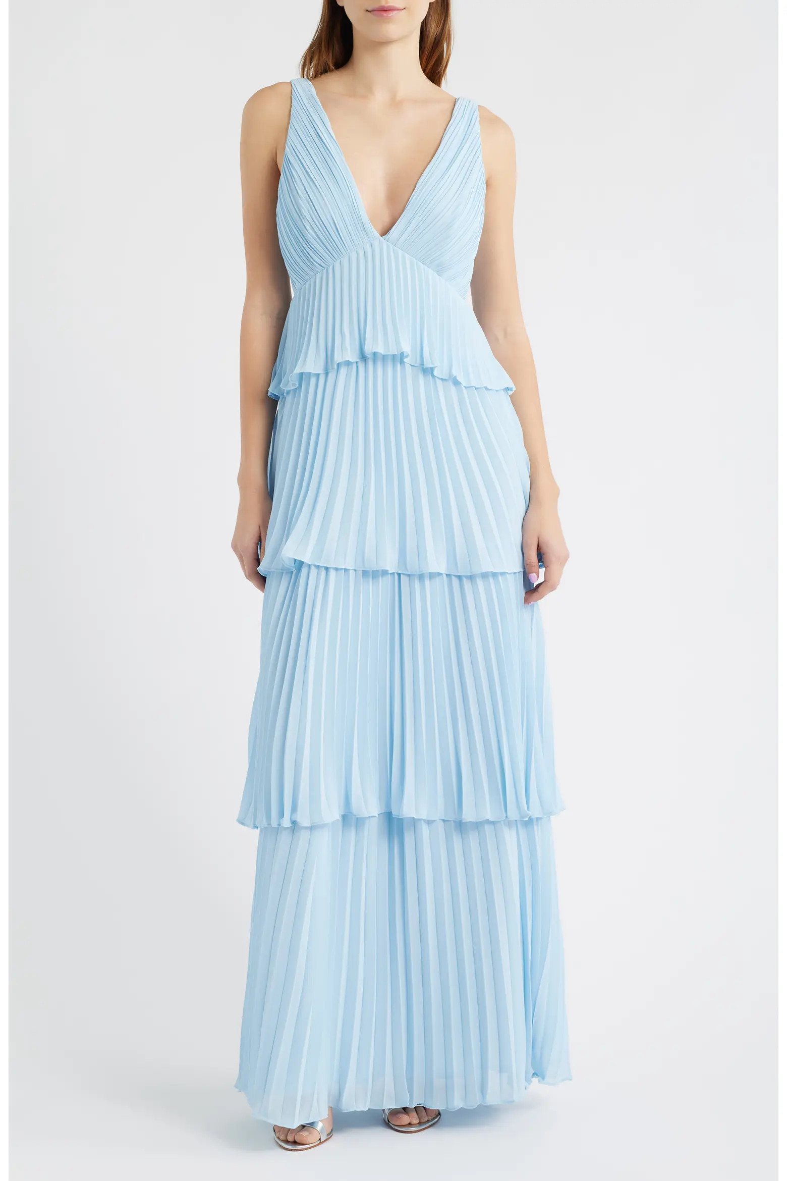 Tiered Gown Pleated (Women) | Nordstrom | Nordstrom