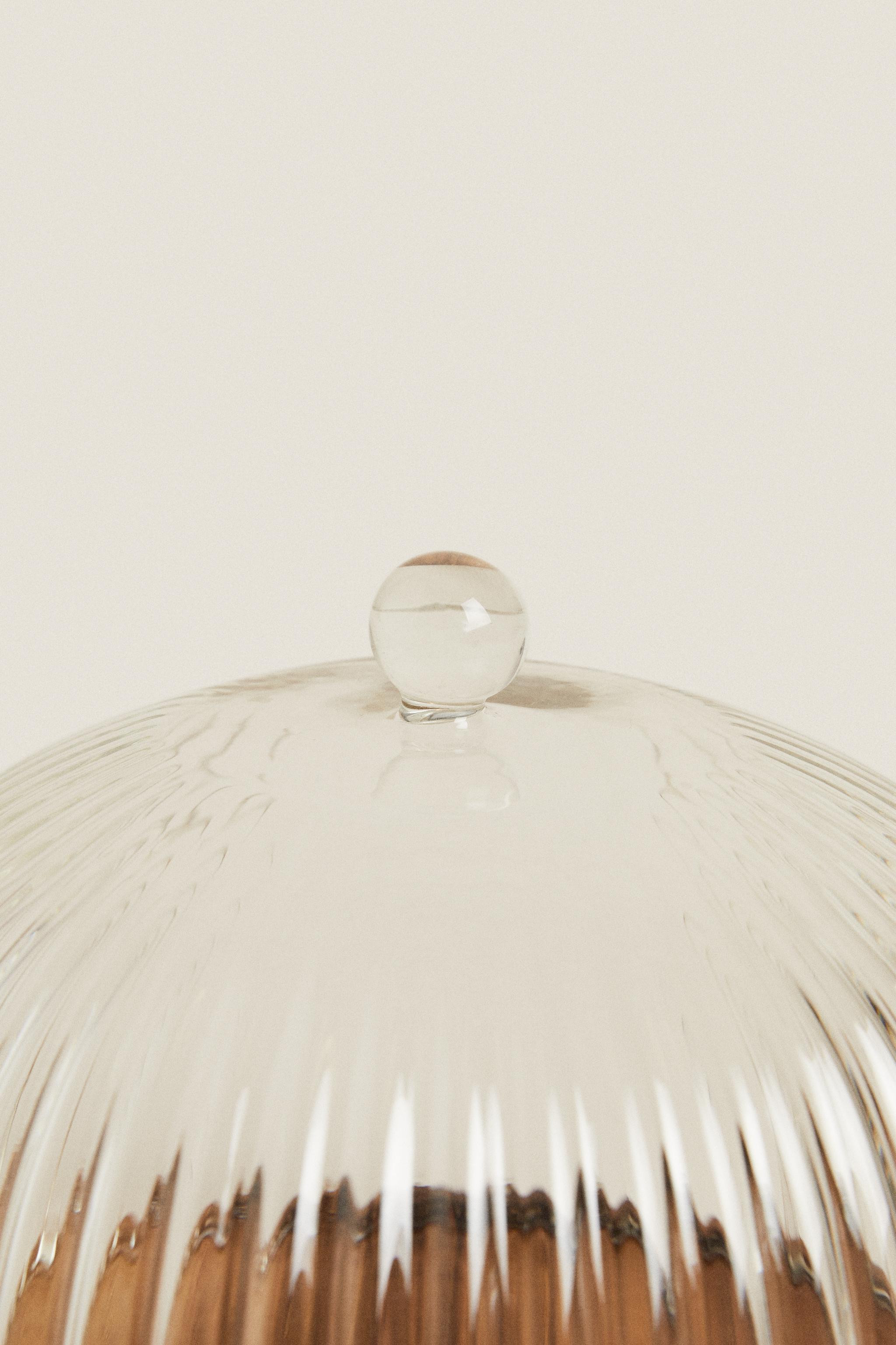 BOROSILICATE AND WOOD CAKE STAND | Zara UK