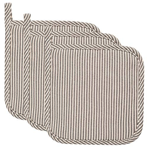 100% Cotton Kitchen Everyday Basic Pot Holder Heat Resistant Coaster Potholder for Cooking and Ba... | Amazon (US)