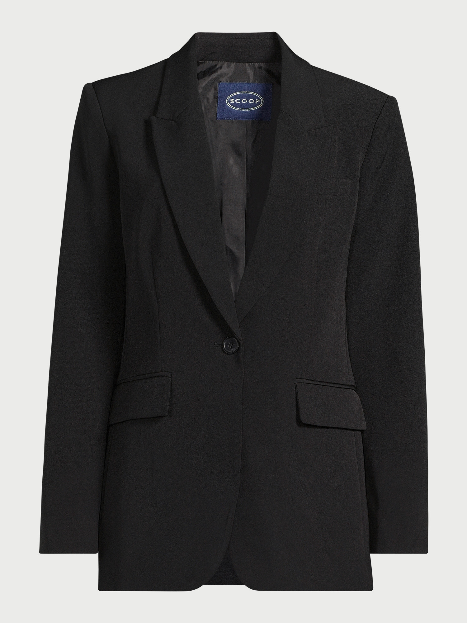 Scoop Women's Ultimate One Button Crepe Suit Blazer, Sizes XS-XXL - Walmart.com | Walmart (US)