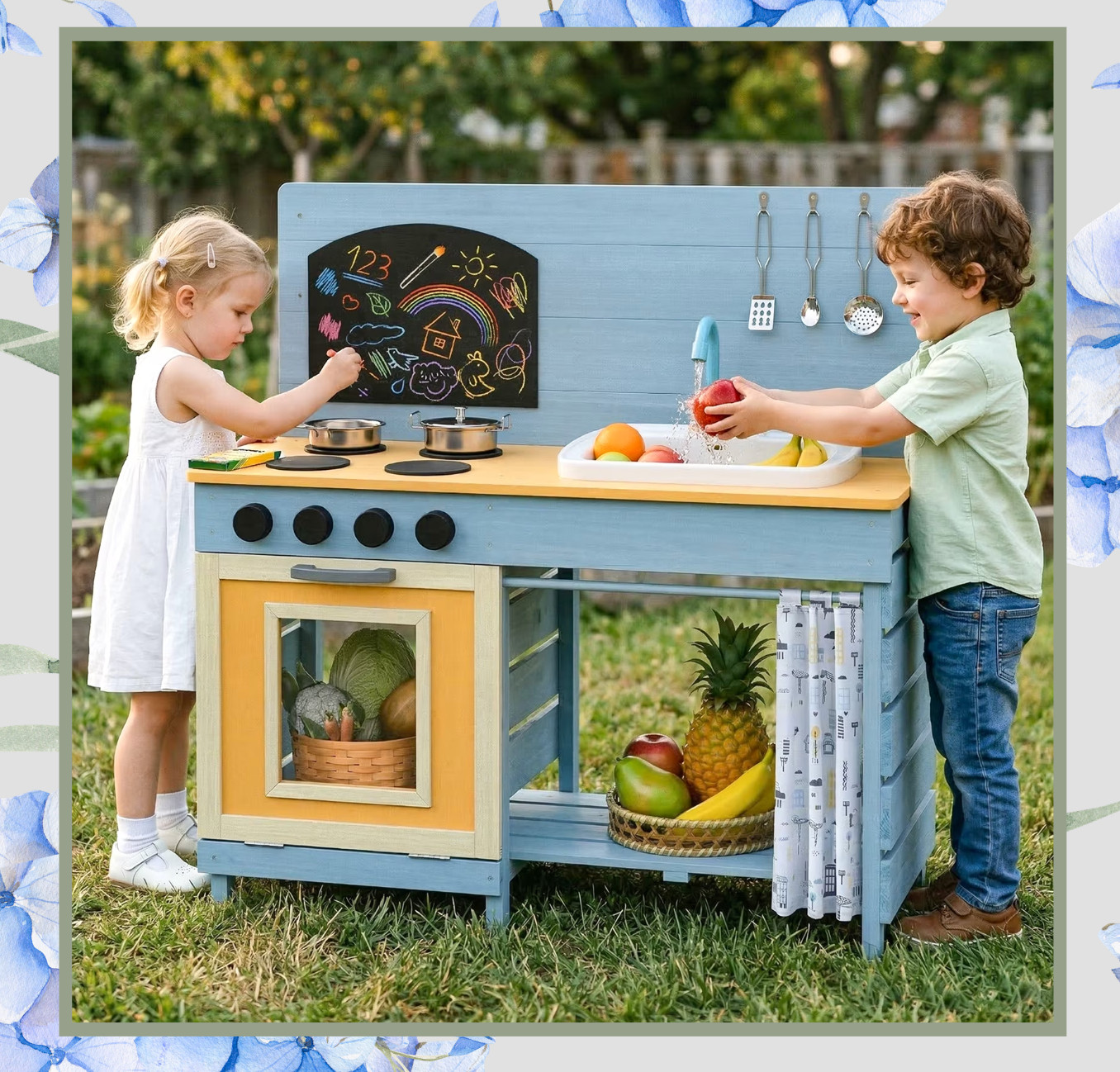 Outdoor water kitchen with immersive water function 

 #LTKSeasonal #LTKBaby #LTKKids
