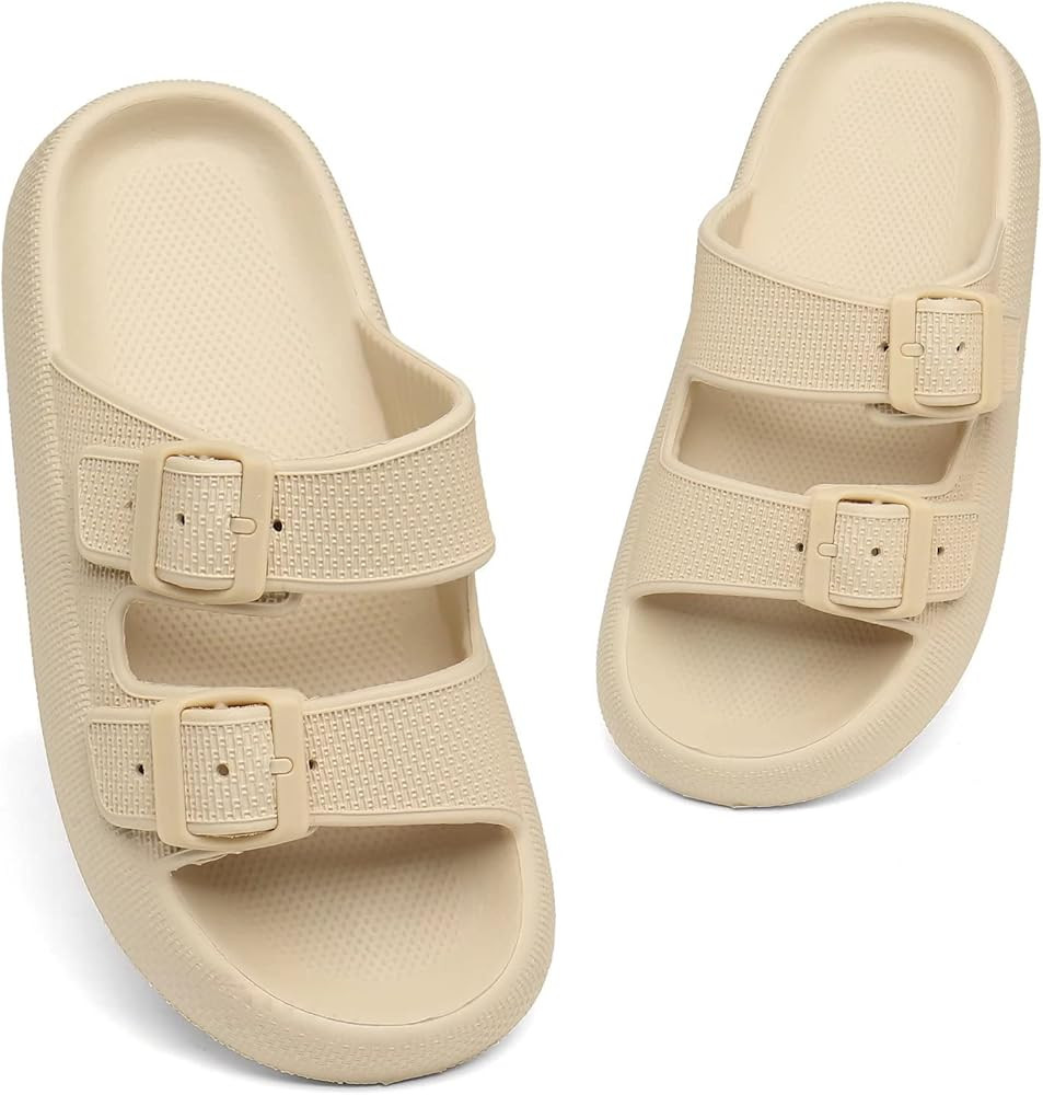 Home Slipper Flip Flops Women Buckle Pool Slides Men Super Soft Non-Slip Light Weight Thick Soled Sh | Amazon (US)