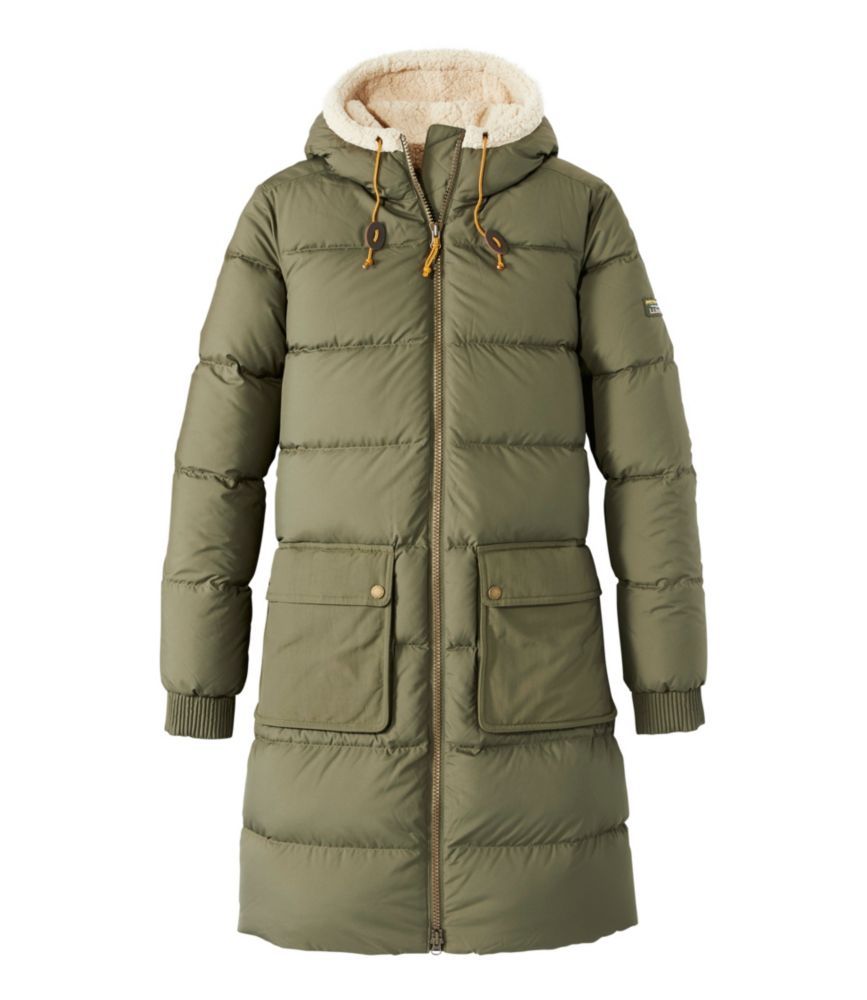 Women's Mountain Classic Down Winter Coat, Sherpa-Lined Kelp Green Medium, Synthetic/Nylon L.L.Bean | L.L. Bean