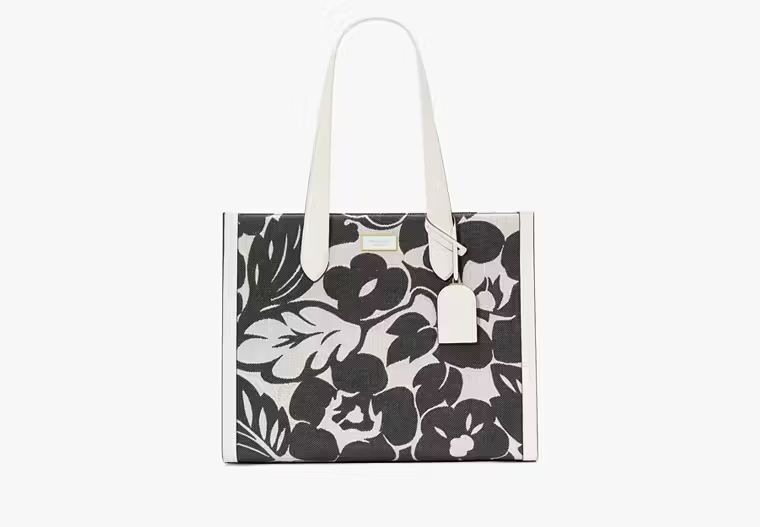 Manhattan Tropical Foliage Canvas Jacquard Over The Shoulder Tote | Kate Spade (US)