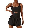 Athletic Rompers Jumpsuits for Women - One Piece Fitted Onesie Overalls for Workout Yoga Sports | Amazon (US)