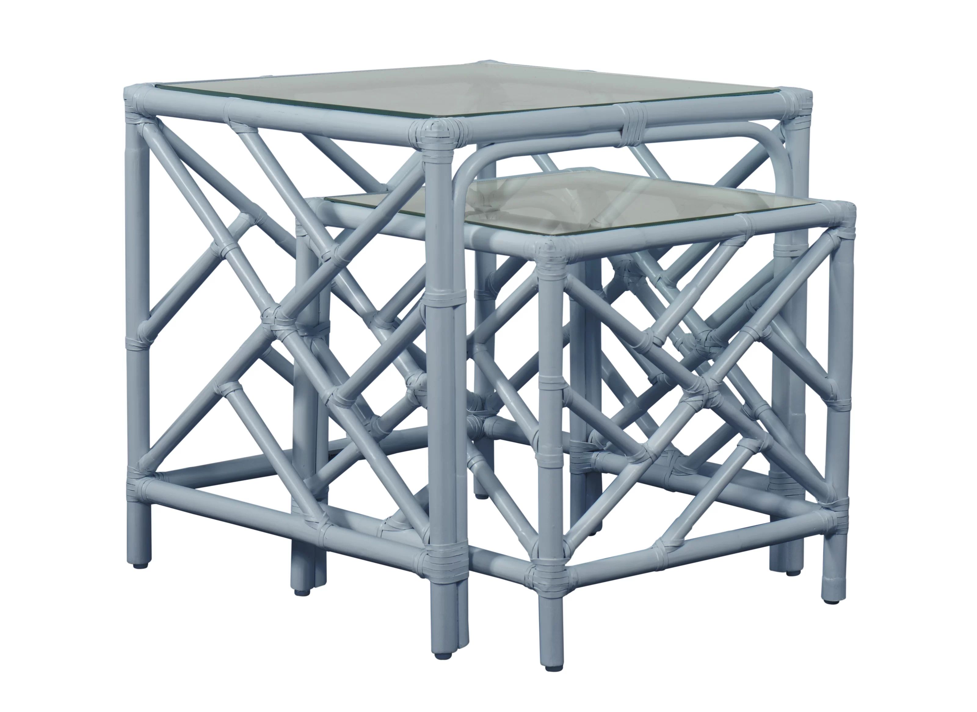 Chippendale Glass Top Nesting Table | Wayfair North America
