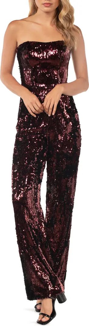 Dress the Population Andy Sequin Strapless Jumpsuit | Nordstrom | Nordstrom