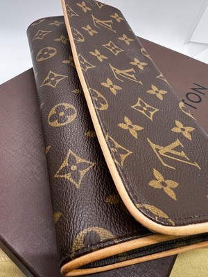 Louis Vuitton Pochette Twin Shoulder Bag GM Brown Leather With Box / Dust bag  | eBay | eBay US