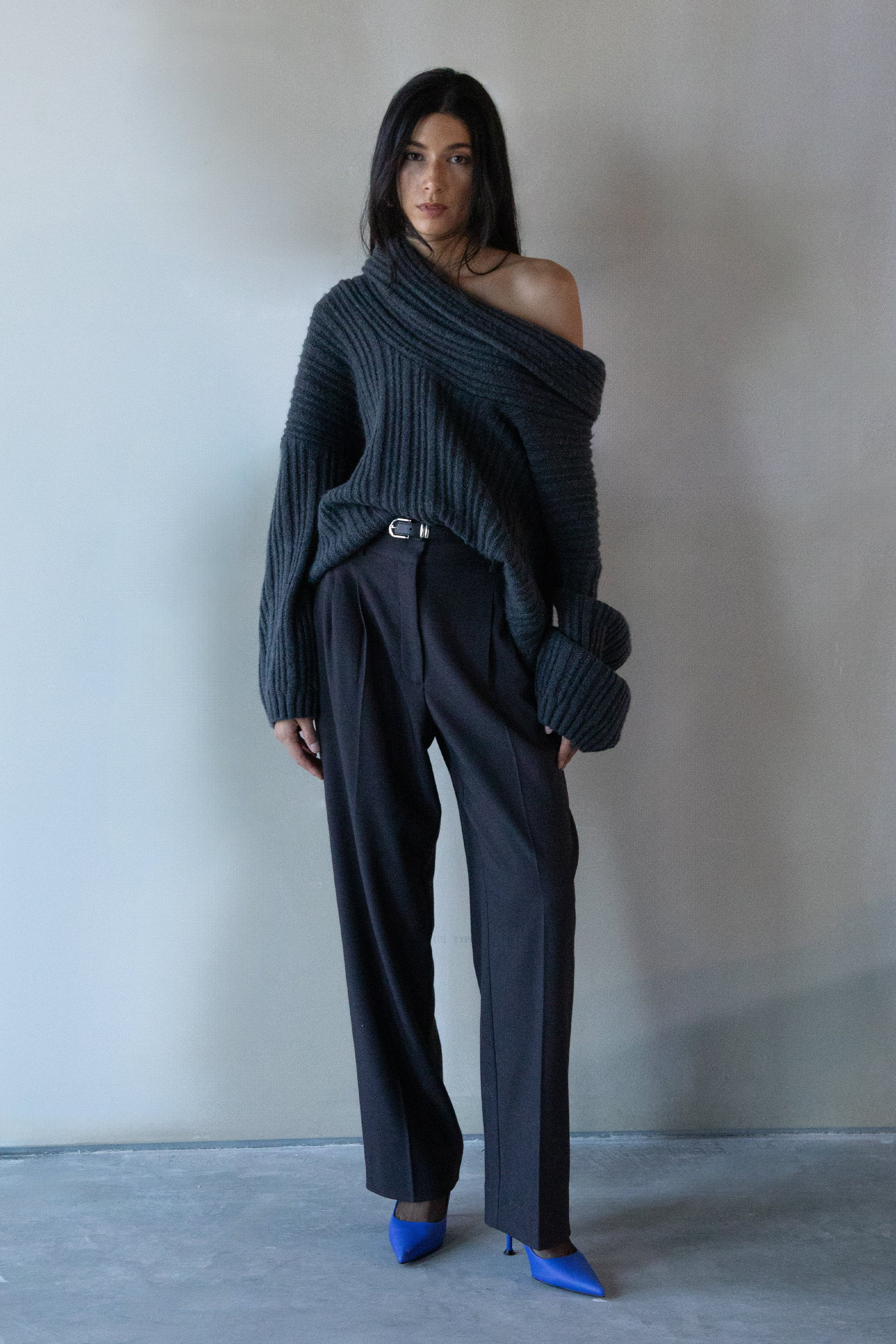 OVERSIZED SLOUCHY OFF THE SHOULDER SWEATER | OAK + FORT