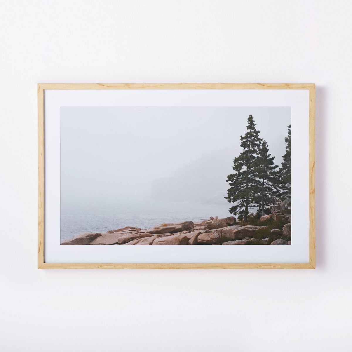 36" x 24" Foggy Seaside Framed Wall Art - Threshold™ designed with Studio McGee | Target