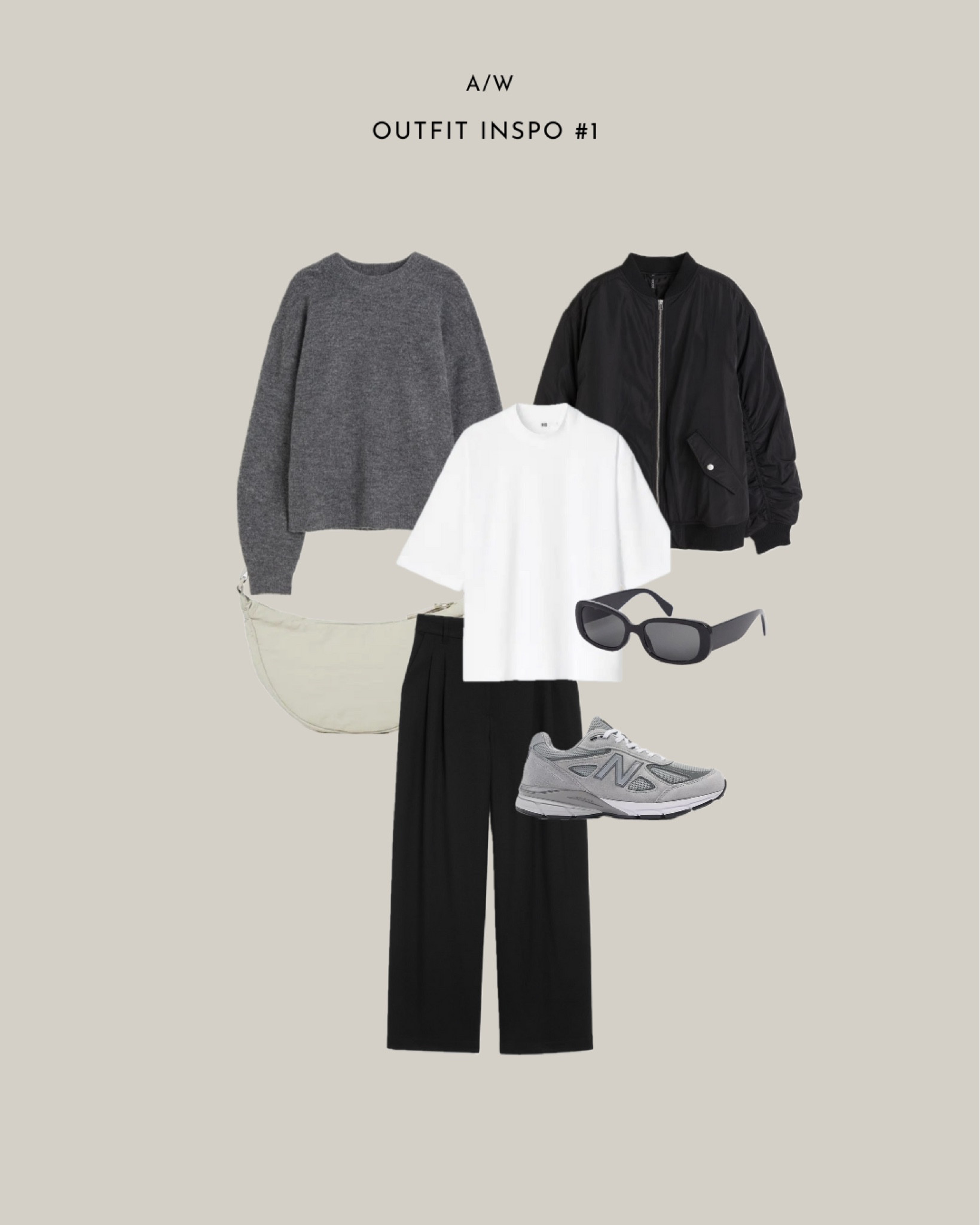 A/W outfit inspo. 

oversized bomber jacket, uniqlo white t-shirt, uniqlo bag, new balance trainers, grey jumper 

#LTKSeasonal #LTKstyletip