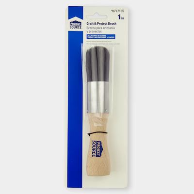 Project Source  Black Bristle 1-1/2-in Natural Bristle- Polyester Blend Round Paint Brush (Art B... | Lowe's