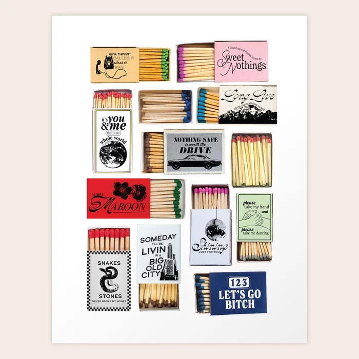 Taylor Themed Matchboxes Art Print | Society6