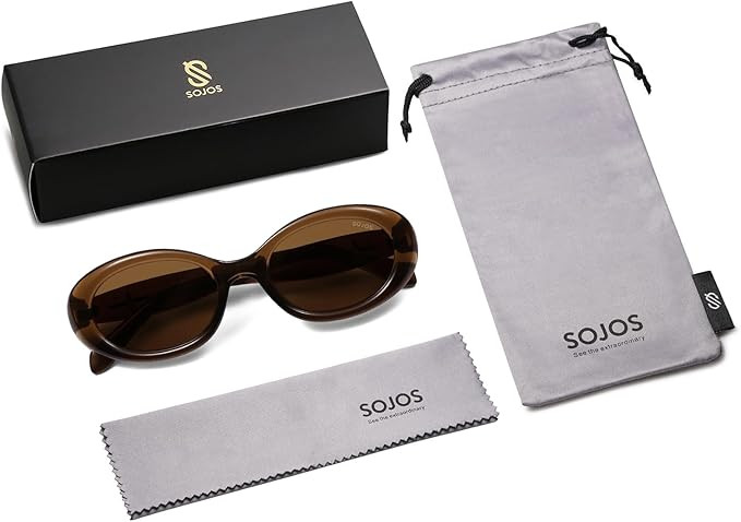 SOJOS Small Retro Oval Polarized Sunglasses for Women Men 90s Vintage UV400 Protection Tiny Sun G... | Amazon (US)