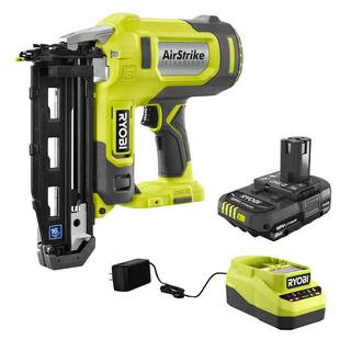 ONE+ Airstrike 16GA Straight Finish Nailer Kit with 2.0Ah Battery and Charger | The Home Depot