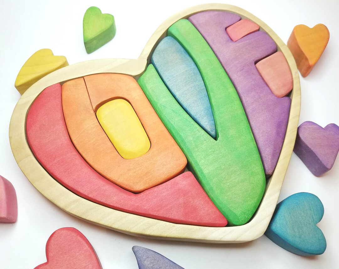 MADE TO ORDER  Heart Shaped Puzzle Love cutout wooden word puzzle, Love Gift, Heart Puzzle, Valen... | Etsy (US)